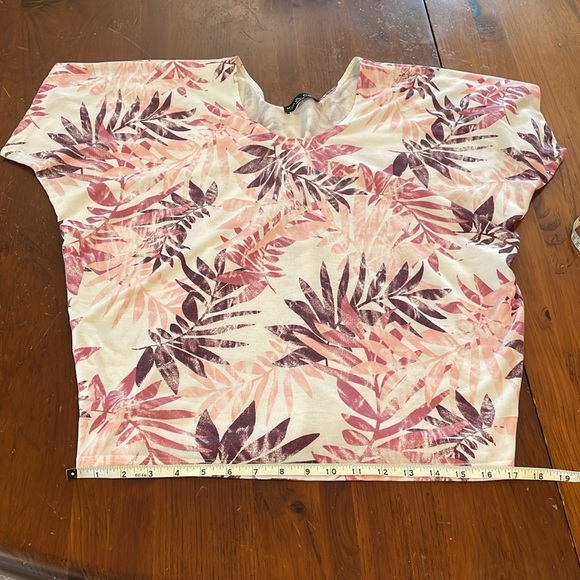 Kim & Cami Pink Print Top Size Medium Fern Print - Picture 5 of 9